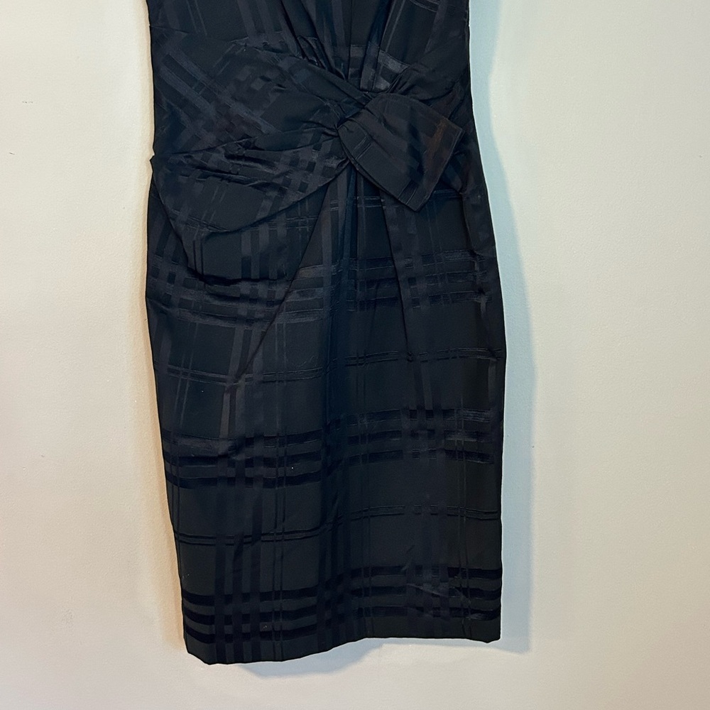 Anne Klein Black Sleeveless Plaid Sheath Dress – Size 4 - Picture 4 of 6